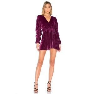 REVOLVE Tularosa Velvet Dress in Burgundy Size S